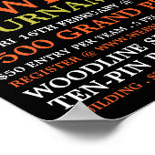 ボーリング路地シーン10ピンボーリング大会 ポスター (角)