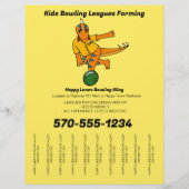 ボーリング路地、キッズボーリングリーグ、インストラクター チラシ (正面)