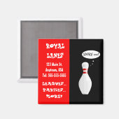ボーリング路話しピンおもしろい名刺 マグネット (正面/裏面)
