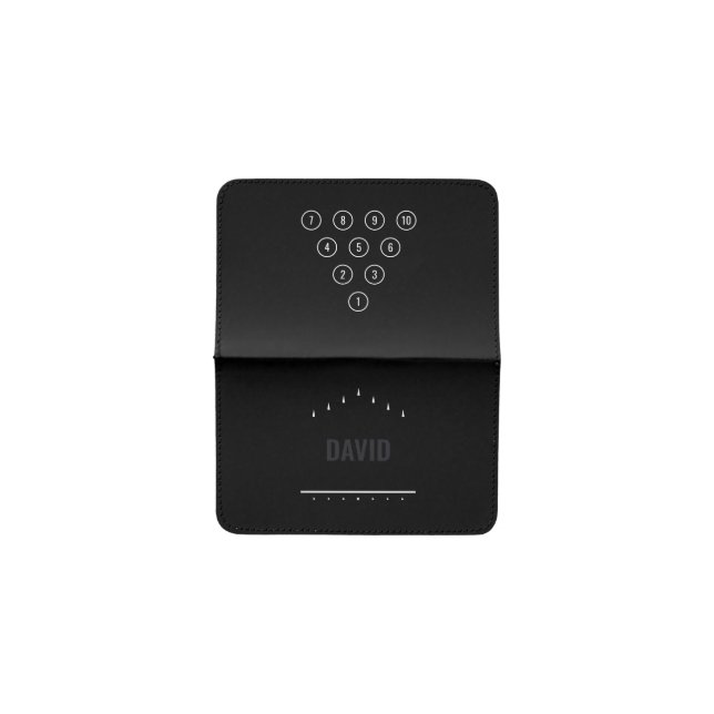 ボーリング車線図 |ピン矢印ドットの境界線 カード入れ (外部横)