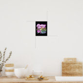 ボーリング転がパーティーの12へのボーリング誕生日 ポスター (キッチン)