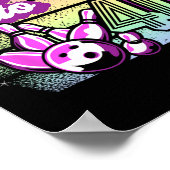 ボーリング転がパーティーの40へのボーリング誕生日 ポスター (角)