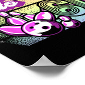 ボーリング転がパーティーの60へのボーリング誕生日 ポスター (角)