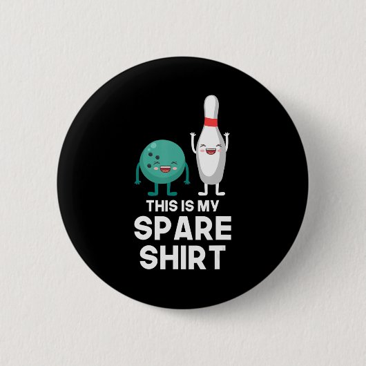 ボーリング選手ギフトスプリットボール&ピンこれは私 缶バッジ (正面)