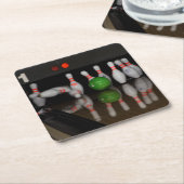 ボーリング飲み物用コースター スクエアペーパーコースター (アングル)