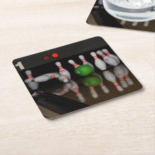 ボーリング飲み物用コースター スクエアペーパーコースター (アングル)