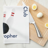 ボーリング300クラパーソナライズされたブ キッチンタオル (四つ折り)