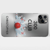 ボーリング300クラパーソナライズされたブ iPhoneケース (裏面横)
