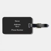 ボーリング300ゲームオレンジ色のグロー ラゲッジタグ (裏面横)