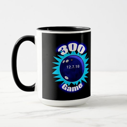 ボーリング300ゲームクラブ – ボウリングをする人、 クリケットの投手の名誉 マグカップ (左)