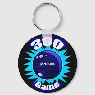ボーリング300ゲームブルースアルミキーチェーン キーホルダー
