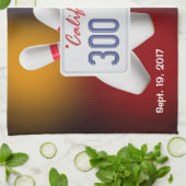 ボーリング300ゲーム用タオル キッチンタオル (折り畳み)