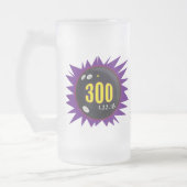 ボーリング300ゲーム,ボーリングボールアートと紫, フロストグラスビールジョッキ (左)