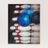 ボーリング300ゲーム、ボーリングボール&10ピン ジグソーパズル (縦)