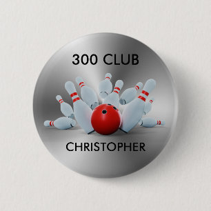 ボーリング300 Club 10ピン 缶バッジ