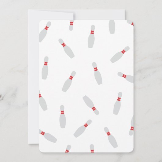 ボーリング·おもしろい·キッズの誕生日パーティーの招待_数々の 招待状 (裏面)