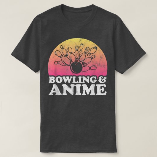 ボーリング・アニメ Tシャツ (デザイン正面)