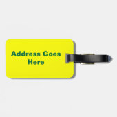 ボーリング・グリーンの黄色く赤くパーソナライズなバッグのラベル ラゲッジタグ (裏面横)