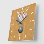 ボーリング  スクエア壁時計 (傾斜)