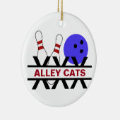 ボーリング パーソナライズされた セラミックオーナメント (右)