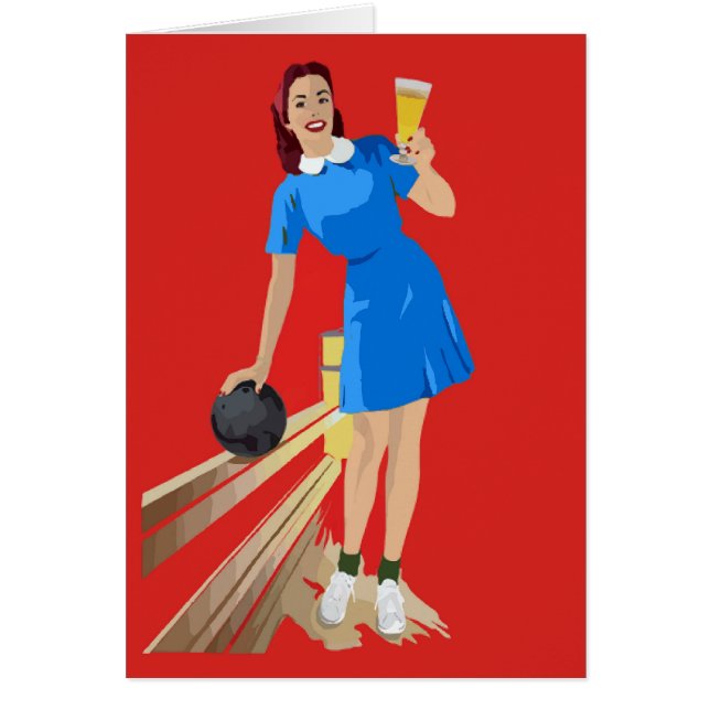 ボーリング、ビール、おもしろい (正面)