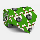 ボーリング・ピンおよび球のタイ ネクタイ (ロール)