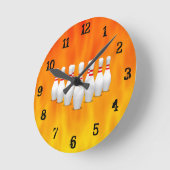 ボーリング・ピン: 柱時計 ラウンド壁時計 (傾斜)