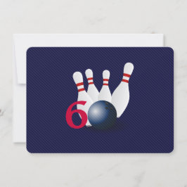ボーリング、ボウリングをする人、クリケットの投手の第60誕生日の招待 招待状