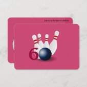 ボーリング、ボウリングをする人、 クリケットの投手60誕生日招待状。 招待状 (正面/裏面)