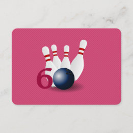 ボーリング、ボウリングをする人、 クリケットの投手60誕生日招待状。 招待状