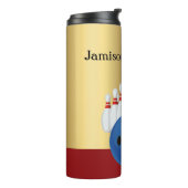 ボーリング – ボーリングボールとピンのデザインのパーソナライズ タンブラー (回転左)