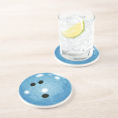 ボーリング・ボールのコースター(青いガラス) コースター (側面)