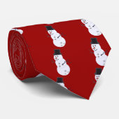 ボーリング・ボールの雪だるまのクリスマス ネクタイ (ロール)