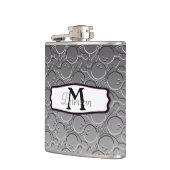 ボーリング・ボールのChromの一見パターンPersonalizable フラスク (左)