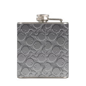 ボーリング・ボールのChromの一見パターンPersonalizable フラスク (裏面)