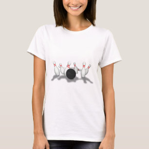 ボーリング・ボール及びピン: 3Dモデル: Tシャツ