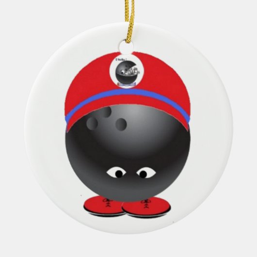 ボーリング・ボール セラミックオーナメント (正面)