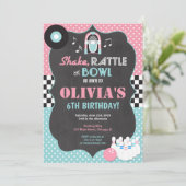 ボーリング·ロック·ロール·ガールの誕生日 招待状 (スタンド正面)
