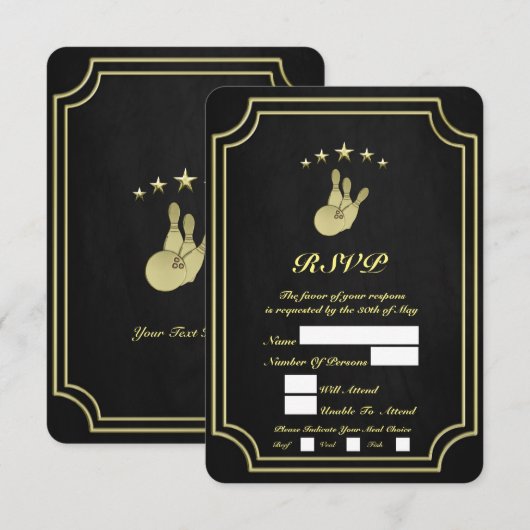 ボーリング 出欠カード (正面/裏面)