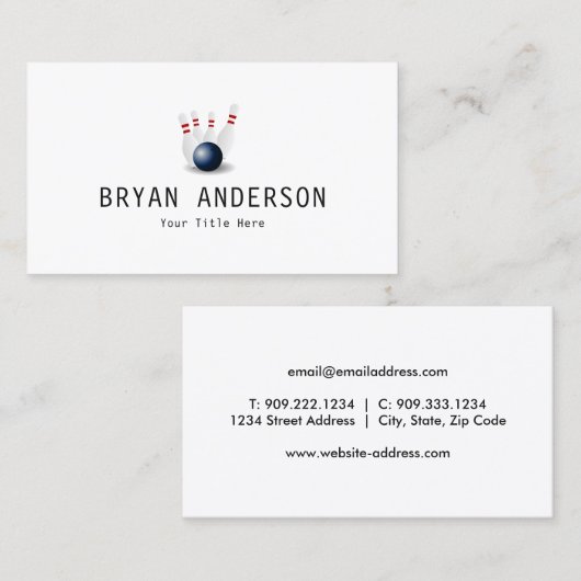 ボーリング 名刺 (正面/裏面)