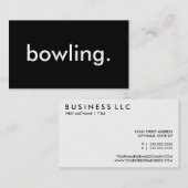 ボーリング。 名刺 (正面/裏面)