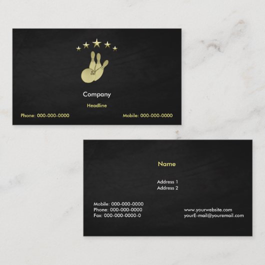 ボーリング 名刺 (正面/裏面)