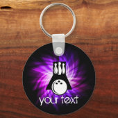 ボーリング;紫 キーホルダー (正面)