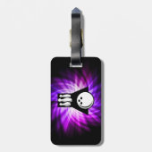 ボーリング；紫 ラゲッジタグ (裏面縦)