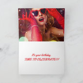 ボーリング – 誕生日カード サンキューカード (内部)