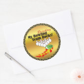 ボーリング/飲みチームのロック ラウンドシール (封筒)