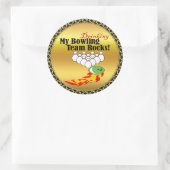 ボーリング/飲みチームのロック ラウンドシール (バッグ)