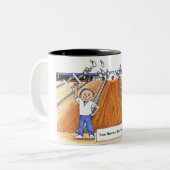 ボーリング- PrintedPerfection.comによる男性の漫画 ツートーンマグカップ (正面左)