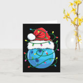 ボーリングByllとサンタハットメンズボーイズChristmas Xma カード (黄色い花)