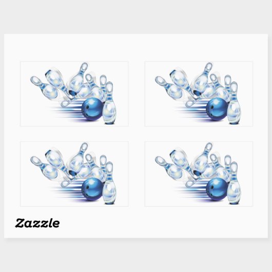 ボーリングTシャツトラッカーハットクラシックラウンドステッカー 長方形シール (シート)